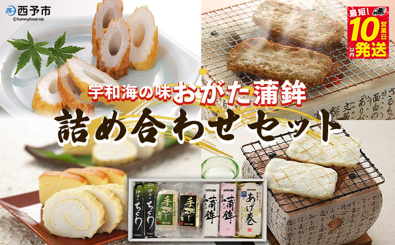 ＜宇和海の味 おがた蒲鉾 詰め合わせセット＞ 練り物 練り製品 詰合せ つめあわせ じゃこ天 かまぼこ ちくわ 珍味 特産品 愛媛県 西予市