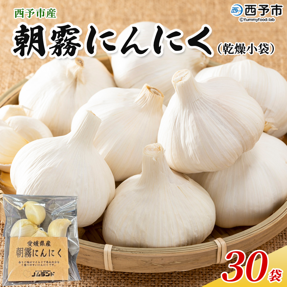 西予市産　朝霧にんにく（乾燥小袋）30袋セット