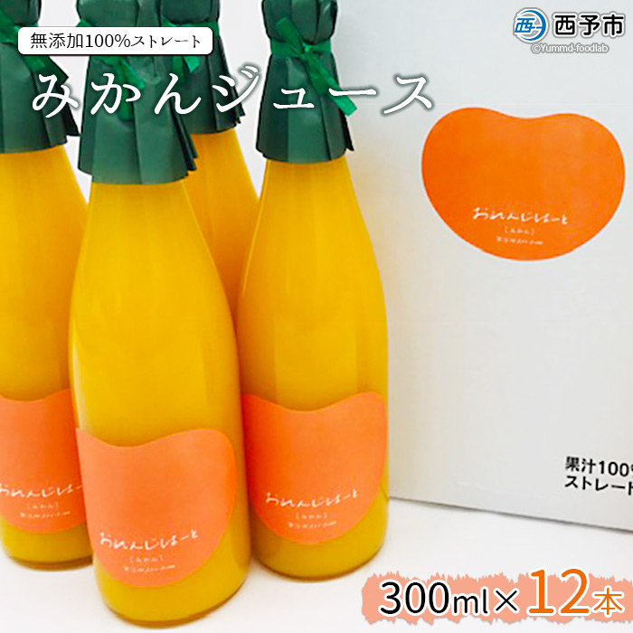 おれんじはーと　みかんジュース300ml×12本セット