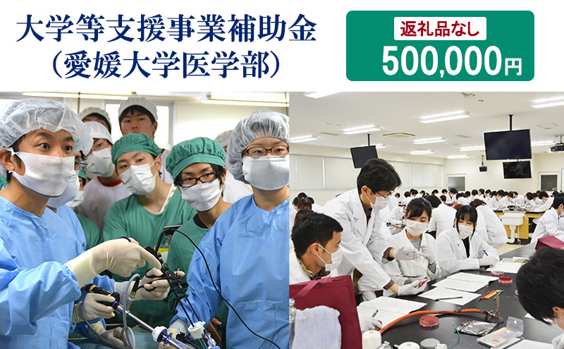 【お礼の品なし】大学等支援事業補助金（愛媛大学医学部）　500,000円