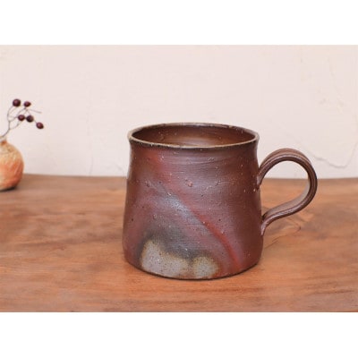 備前焼　コーヒーカップ(中)・サンギリ　c3-093【1372498】