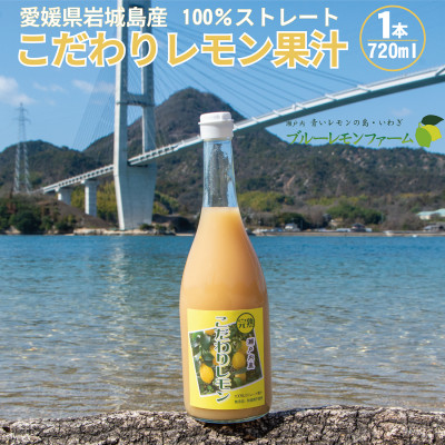 愛媛　ブルーレモンファームのレモン果汁　720ml　1本【1489703】