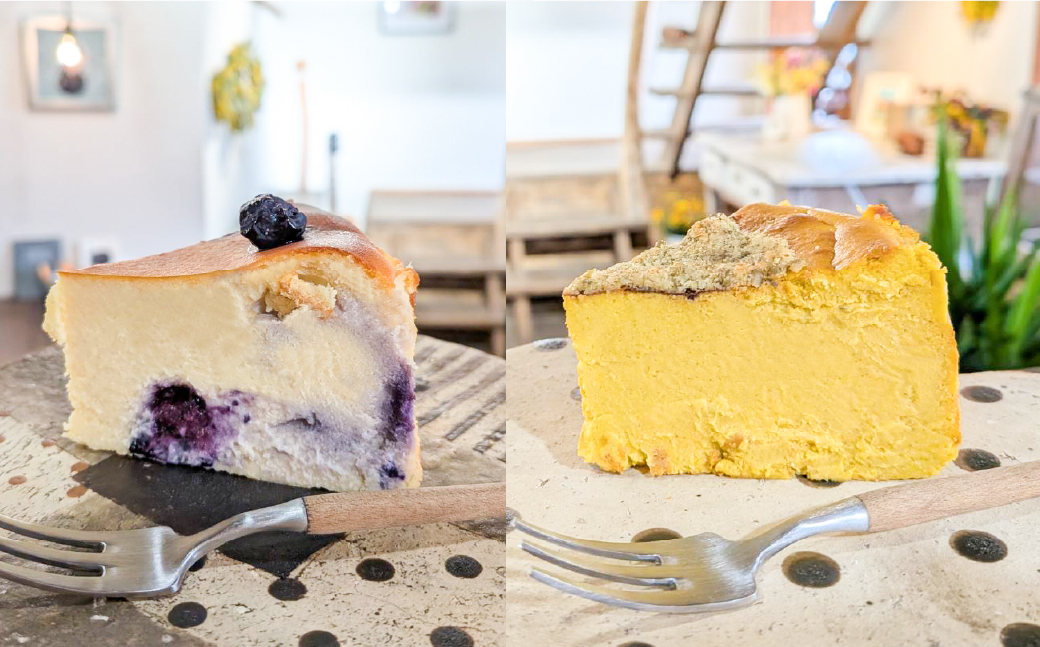 ブルーベリーとさつまいものチーズケーキ＆パンプキンチーズケーキ 食べ比べセット｜甘さ控えめ・素材の風味にこだわった手作りスイーツ チーズ バスクチーズケーキ お取り寄せ ギフト