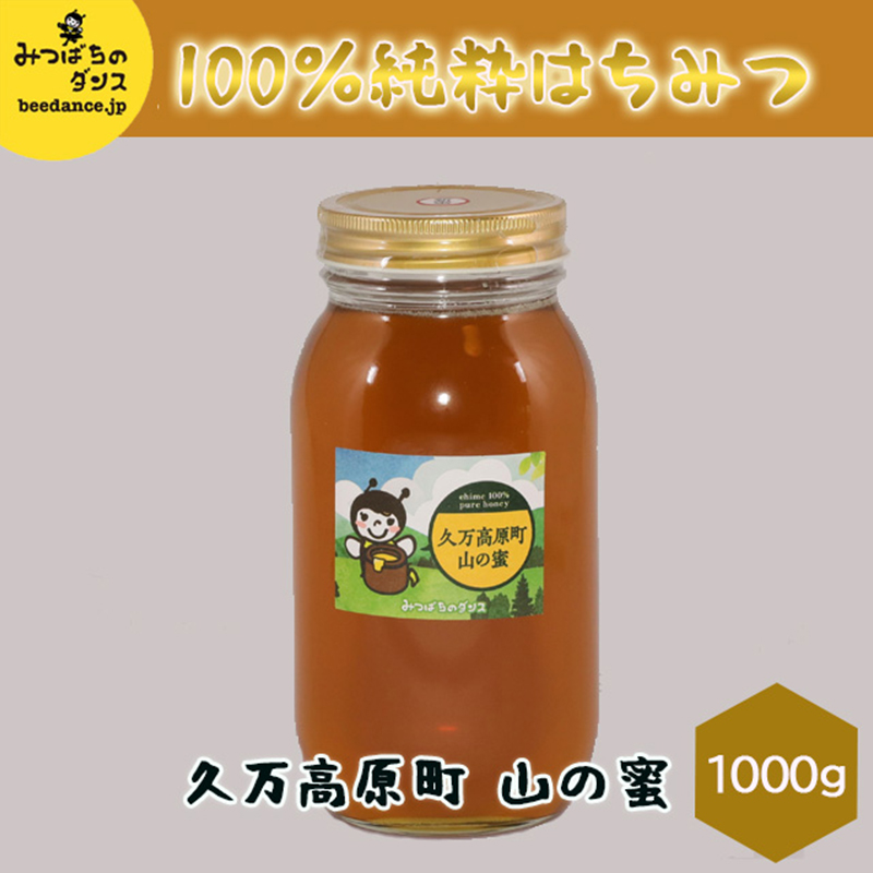 はちみつ「山の蜜（1,000g）」1kg｜純粋 国産 蜂蜜 非加熱ハニー 蜂 ギフト 贈答 朝食 スイーツ パン アイス 無添加 愛媛 久万高原町