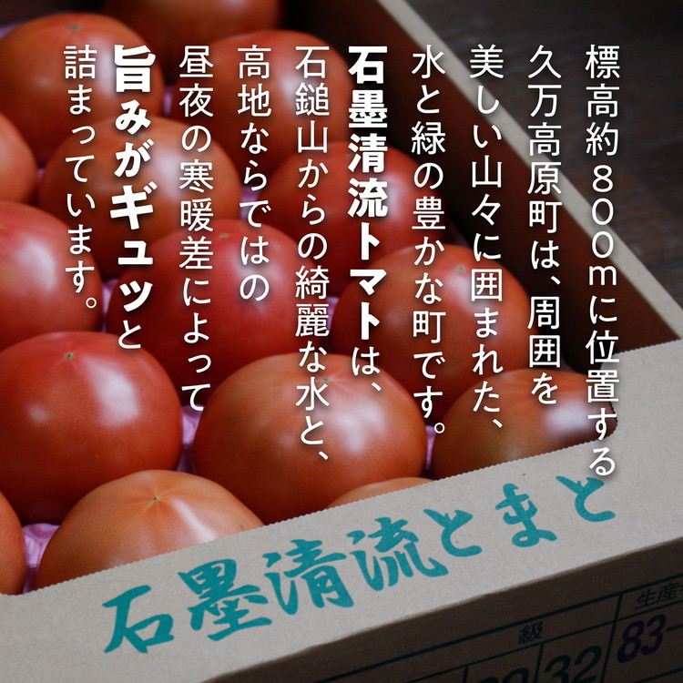 トマト 家庭用 そのままでも 美味しい 【石墨清流トマト】糖度9～11度 久万高原町 ※離島への配送不可 ※2025年7月下旬頃より順次発送予定