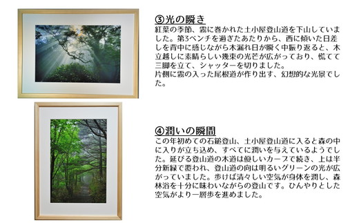 写真フレーム【久万材フレーム入り風景写真 658mm×458mm】｜ 絵画 久万 石鎚 風景 景色 アート作品 額縁 手作り 木工 ヒノキ 手仕事　※離島への配送不可