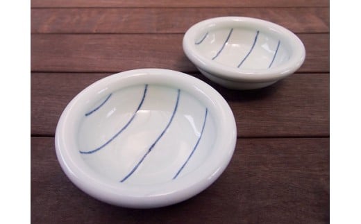 梅乃瀬窯 ４寸玉縁（たまぶち）鉢セット（２個）