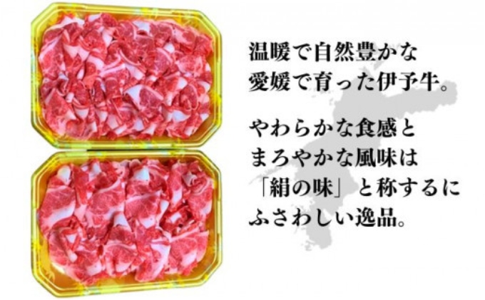 伊予牛「絹の味」黒毛和牛 小間切れ800g（400g×2） 牛肉 お肉 