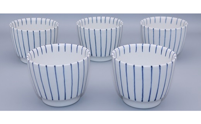 愛媛県＜砥部焼＞「すこし屋」湯呑セット[50R0275]【高島屋選定品】 食器 フリ−カップ 手描き