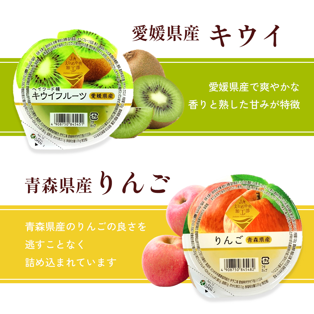 カップゼリーまるごと果樹園詰め合わせ5種12個セット（伊予柑、みかん、りんご、キウイフルーツ、さくらんぼ）No.12 国産 愛媛県 ギフト 