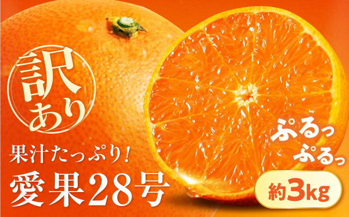みかん 訳あり 愛果28号 約3kg サイズ不揃い【11月下旬から12月下旬まで順次発送】 / フルーツ 果物 蜜柑 ミカン オレンジ 訳あり 訳アリ 小玉 甘い 先行予約 3kg 愛媛 / 愛媛県砥部町/株式会社フルーツファーム健治郎 [BJBE001]