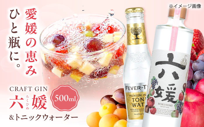 クラフトジン 道後ジン 六媛 500ml×1本・トニック 200ml×2本 セット / クラフトジン ジントニック セット 飲み比べ スピリッツ / 愛媛県砥部町/水口酒造株式会社 [BJAI002]