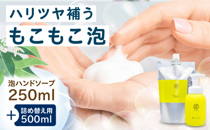 うちこコスメ泡ハンドソープ 250ml＆詰め替え用500mlセット ／ スキンケア 洗浄 化粧品 コスメ 美容 日用品 手洗い ハンドソープ 愛媛県 内子町【昭和刷子株式会社】 [BKAZ002]