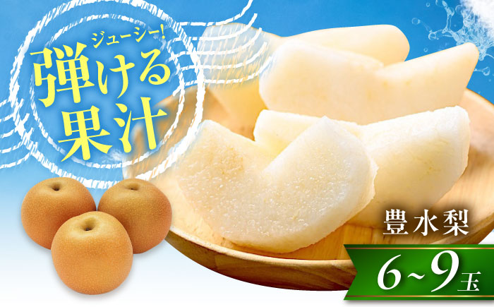 尾形農園の豊水梨（ほうすいなし） 6〜9玉入り 〈2026年8月〜発送〉 ／ フルーツ 果物 くだもの 食品 人気 おすすめ 送料無料 梨 なし 豊水梨 季節のフルーツ 【株式会社内子フレッシュパークからり】 [BKAD051]