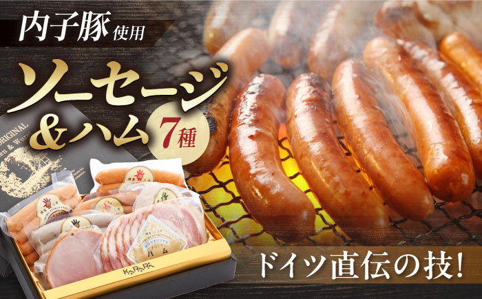 内子からり直送！ドイツ仕込み内子豚ハムソーセージセット2 ／ ソーセージ BBQ お弁当 ハム 晩酌 おつまみ ギフト【株式会社内子フレッシュパークからり】 [BKAD003]