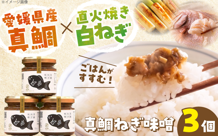 真鯛ねぎ味噌 3本セット／ みそ ネギ味噌 味噌 ミソ 真鯛 鯛 味みそ 調味料【企業組合だんだん食品】