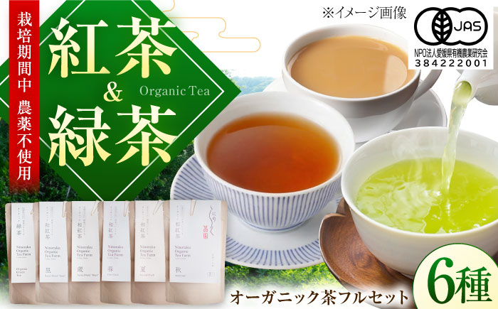 べにふうきを味わい尽くす オーガニック和紅茶＆緑茶フルセット (6種 計6個) ／ べにふうき 和紅茶 緑茶 詰め合わせ セット 内子町 国産 【にのらく茶園】 [BKBR006]