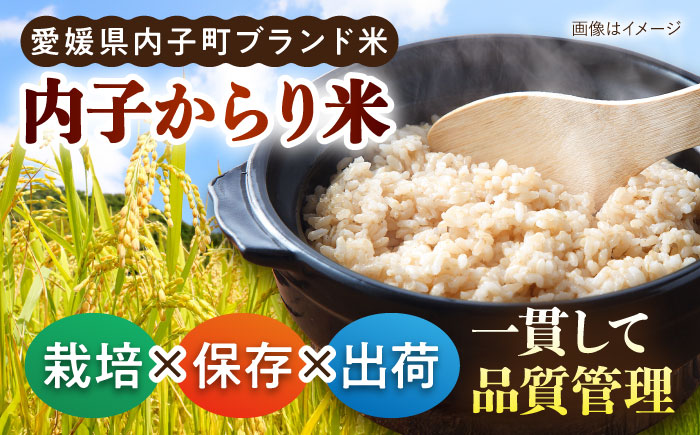 内子からり米 令和7年産ヒノヒカリ（玄米10kg×2袋）／ お米 こめ 玄米 精米 食品 令和7年度 ヒノヒカリ 送料無料【株式会社内子フレッシュパークからり】 [BKAD098]