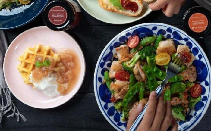 HIMARINO特製 瓶詰め5本セット ／ 野菜 オイル漬け 食べる オリーブオイル マリネ コンフィ フルーツ コンポート 果物 マリナード ソース 調味料 自家栽培 産地直送 産直 愛媛県 内子町【farmer's kitchen HIMARINO】 [BKAR001]