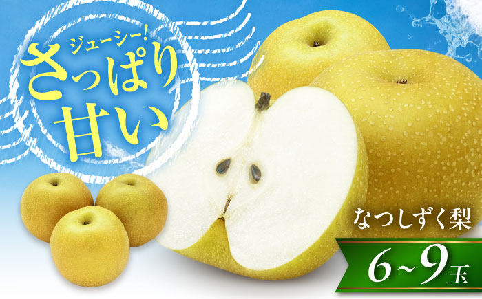 【先行予約】 尾形農園のなつしずく梨 6〜9玉入り 〈2026年8月〜発送〉 ／ フルーツ 果物 くだもの 食品 人気 おすすめ 送料無料 梨 なし なつしずく梨 季節のフルーツ 【株式会社内子フレッシュパークからり】 [BKAD065]