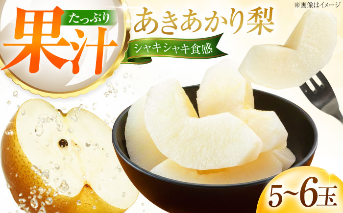 藤渕果樹園のあきあかり梨 5〜6玉 〈2026年8月〜発送〉 ／ フルーツ 果物 くだもの 食品 人気 おすすめ 梨 なし あきあかり 旬 ギフト 【株式会社内子フレッシュパークからり】 [BKAD022]