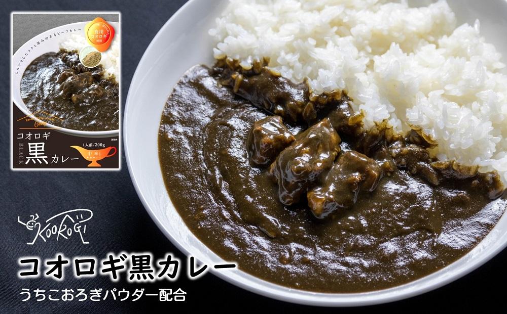 愛媛県内子町産イエコオロギパウダー ビーフカレー スパイスカレー タンパク質 コオロギ黒カレー4個セット