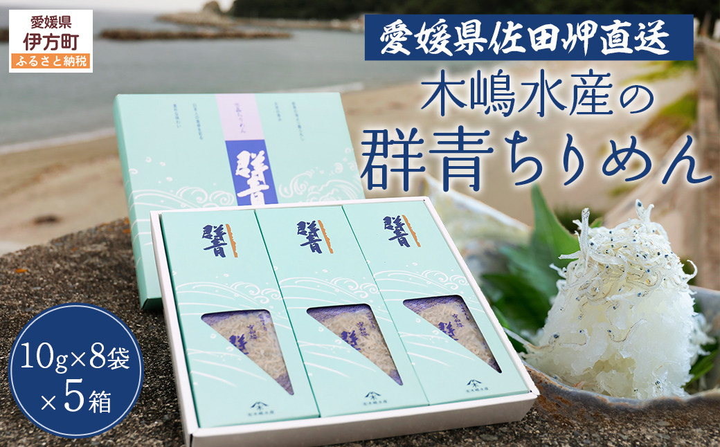 【愛媛県・佐田岬直送】木嶋水産の群青ちりめん（10g×8袋×5箱） IKTP002