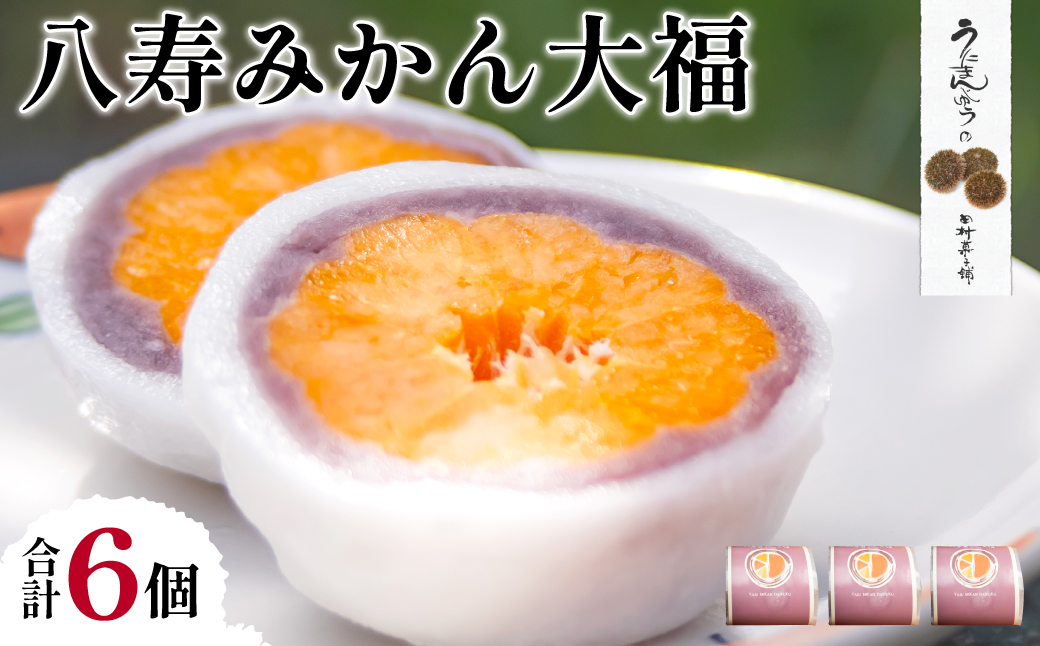 八寿みかん大福6個セット 【ふるさと納税 人気 おすすめ ランキング 大福 みっちゃん大福 温州みかん お土産 セット 八樹みかん 詰合せ 贈答 贈り物 ギフト 田村菓子舗 愛媛県 伊方町 送料無料】 IKTK006