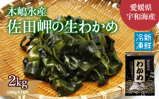 【佐田岬・漁師直送】佐田岬の生わかめ（200g×10P) ｜ 藻 魚介類 食品 味噌 西宇和産 味噌汁 酢の物 サラダ 簡単調理 手軽 人気 木嶋水産 ※離島への配送不可