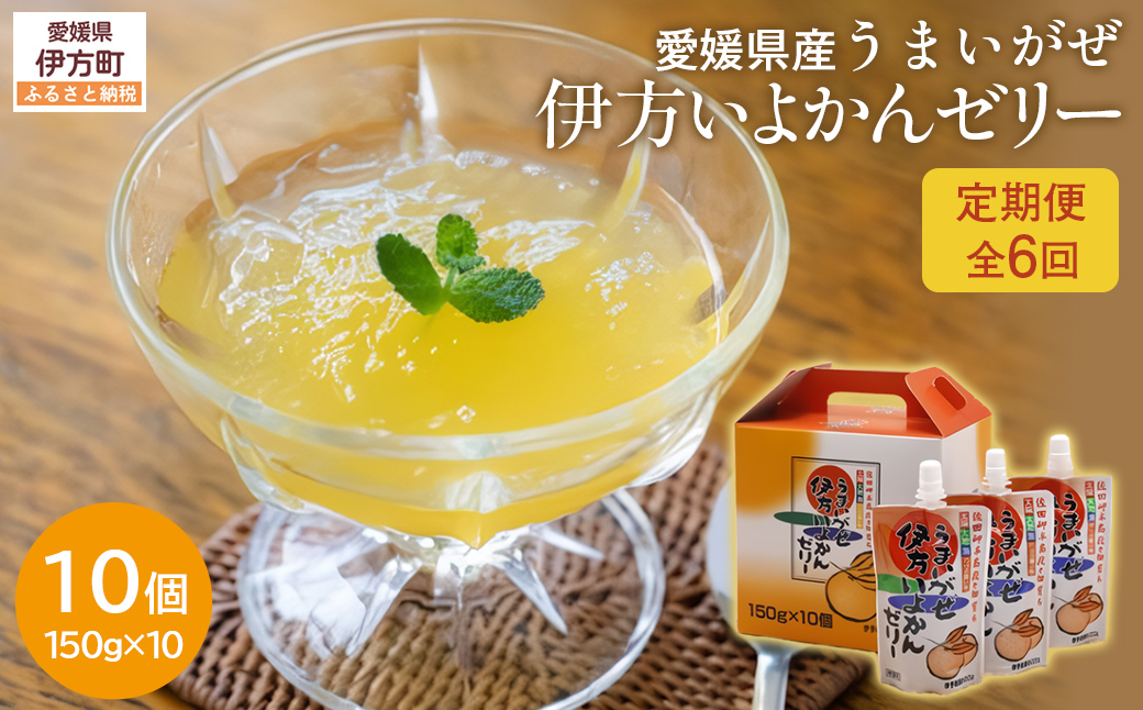 【定期便】うまいがぜ伊方いよかんゼリー（10個入り）全6回　IKTI031