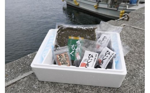 天然アカモクセット（アカモク500g・乾燥ひじき60g・黒目塩1袋） IKTJ008