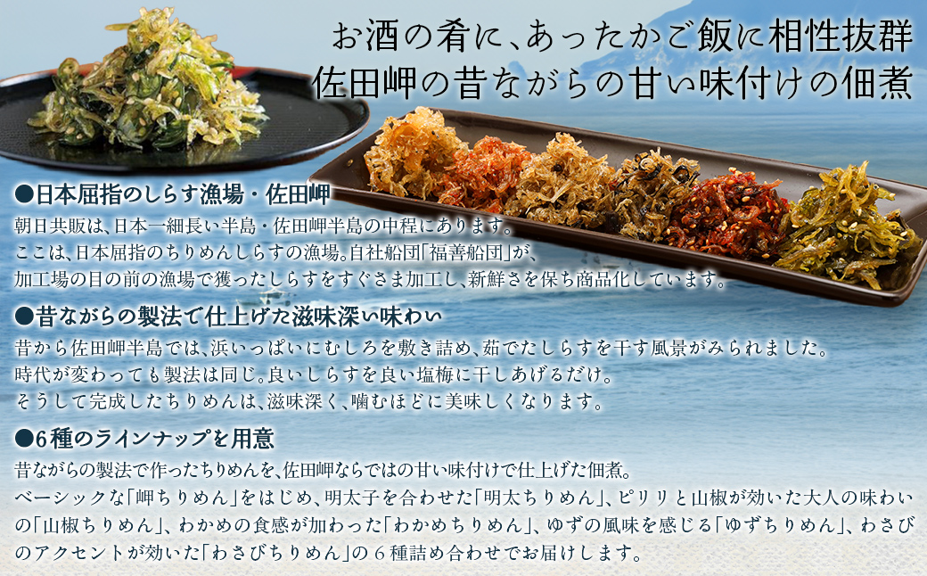 【ご飯のお供に最適】ちりめん佃煮6点セット IKTB029 