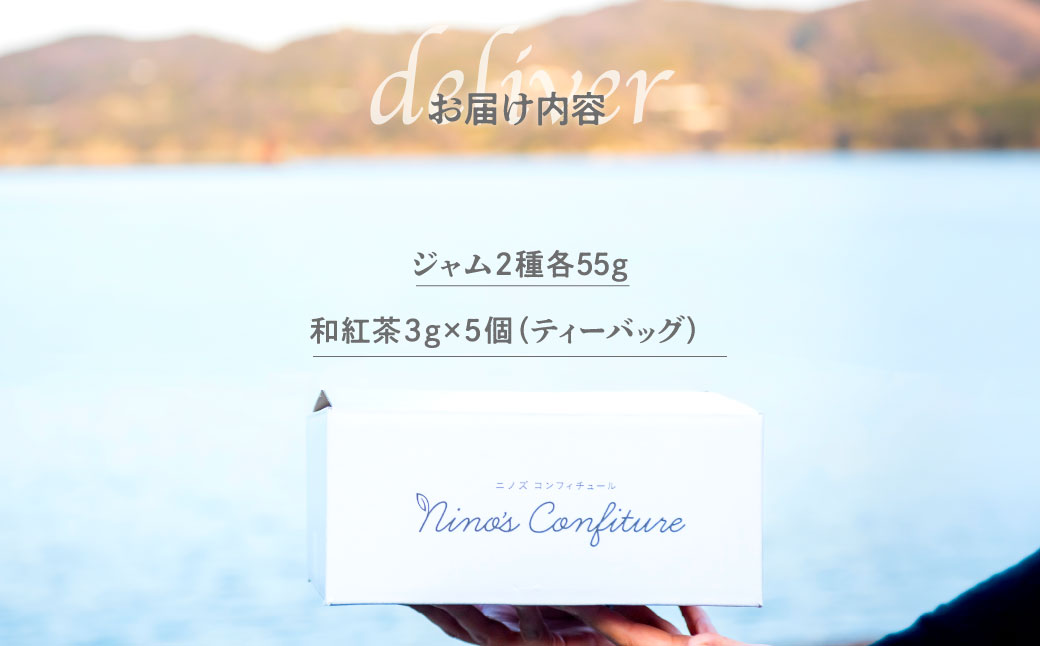 【無添加】【手作り】【愛媛県産フルーツ使用】アフタヌーンティーセット（和紅茶+ジャム2種類）※着日指定不可 IKTAH004