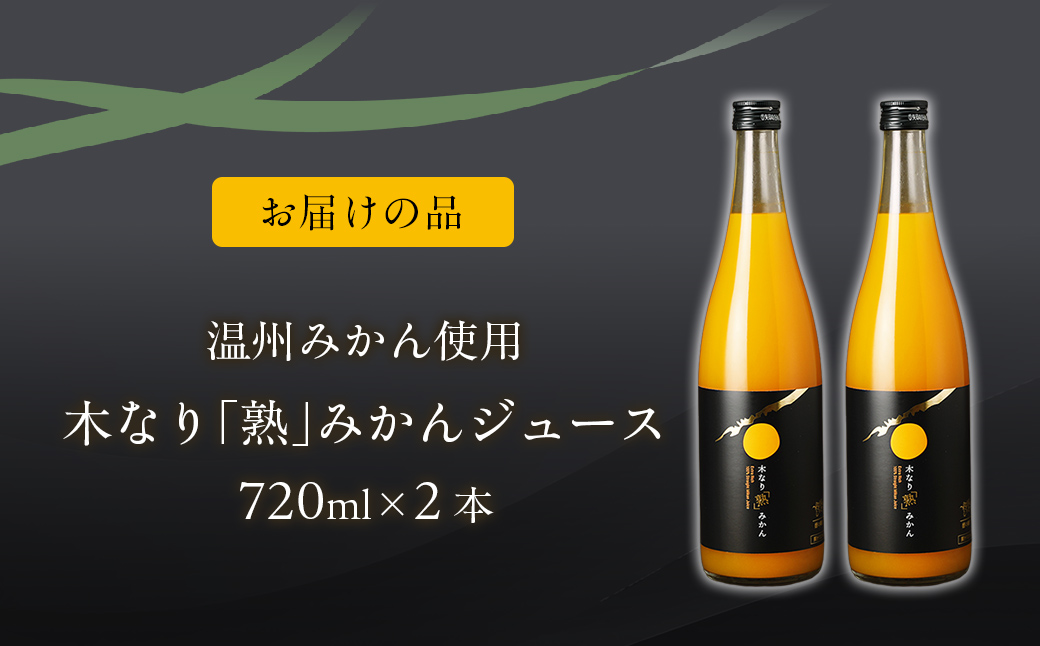 木なり「熟」みかんジュース（720ml×2本） IKTE010