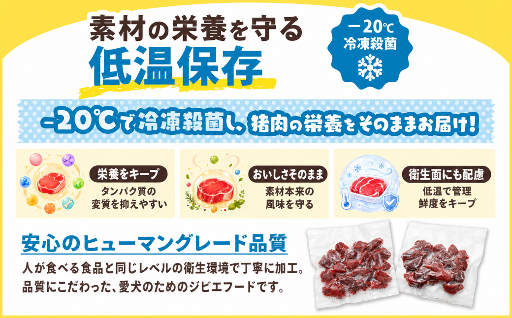 【愛犬用】カット猪肉（ぶつ切り）2kg（250g×8P）＜ペット ペットフード 犬 ワンちゃん個包装 餌 毎日 ジビエ 犬用 おやつ 猪肉 愛媛県産 鬼北町 ドッグフード 冷凍殺菌 特定非営利活動法人Cambio＞