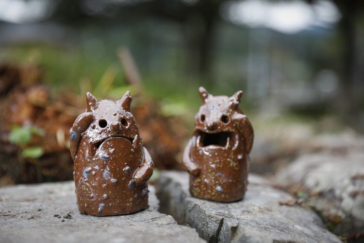 【形・模様ランダム】鬼のハニワ「おにわ」 1体 | 陶芸 粘土 子ども インテリア 観賞用 ※離島への配送不可