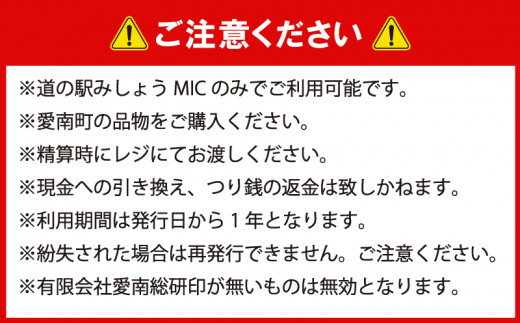 商品券 5000円分 道の駅 お買い物券 柑橘類 みかん 魚貝類 鰹 かつお 野菜 さつまいも 果物 くだもの フルーツ お菓子 スイーツ お土産 みしょうMIC 愛媛県 愛南町