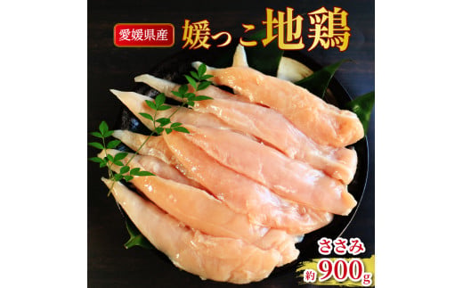 地鶏 愛媛 媛っこ地鶏 ささみ 約900g 鶏肉 鳥肉 肉 チキン ささみ 焼肉 焼き鳥  BBQ 冷凍 国産 高級 タンパク質 低脂肪 糖質 唐揚げ サラダチキン スープ 出汁 ダイエット 愛南町 送料無料 ローカルスタンダード