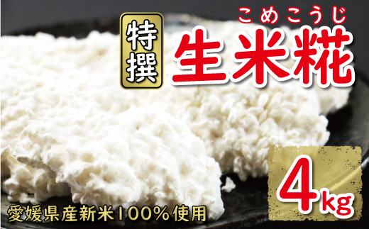 特撰 生米糀 4kg 20000円 小分け 米糀 米こうじ 麹 生麹 こうじ 無肥料 米麹 新米 酵素 国産 南予 産地直送 産直 腸活 甘酒 塩糀 甘糀 あまざけ 塩こうじ しょうゆ糀 麹菌 手作り 味噌 自家製 肉 魚 野菜 料理に コウジ酸 免疫 アップ 疲労 回復 健康 美容 美白 抗菌 ビタミン ミネラル 愛南町 愛媛県 マルヤス味噌