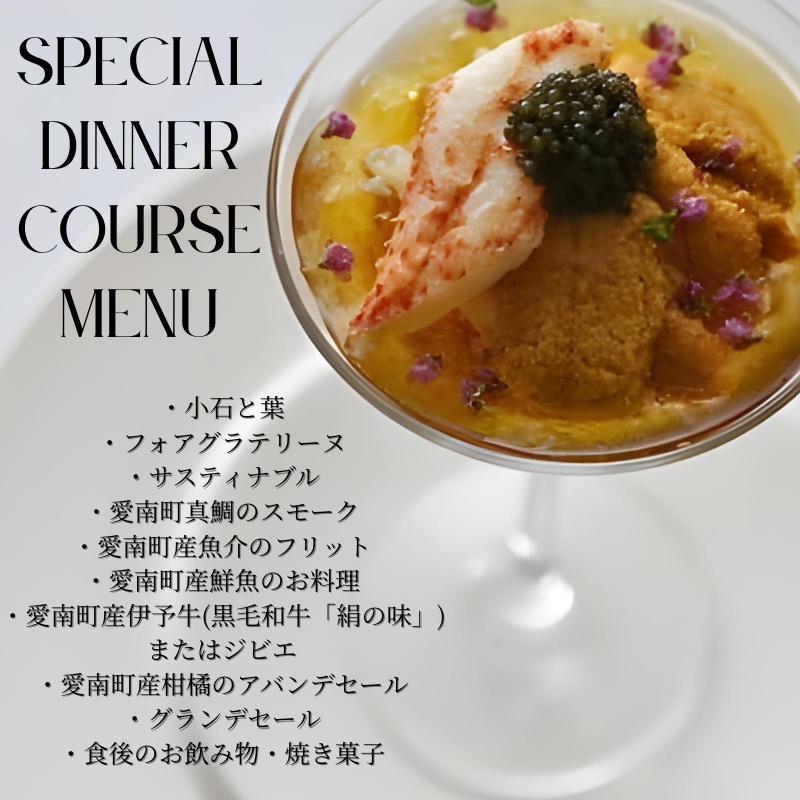 【 白金台 9年連続 一つ星 フレンチ】 ルカンケ 「 愛媛県 愛南町 スペシャル ディナーコース 」 食事券 1名様分 ※2名以上で利用可