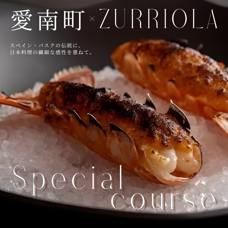 【 銀座 11年連続 二つ星 スペイン料理 の名店】 スリオラ 「 愛南町 特別コース 」 食事券 2名様分