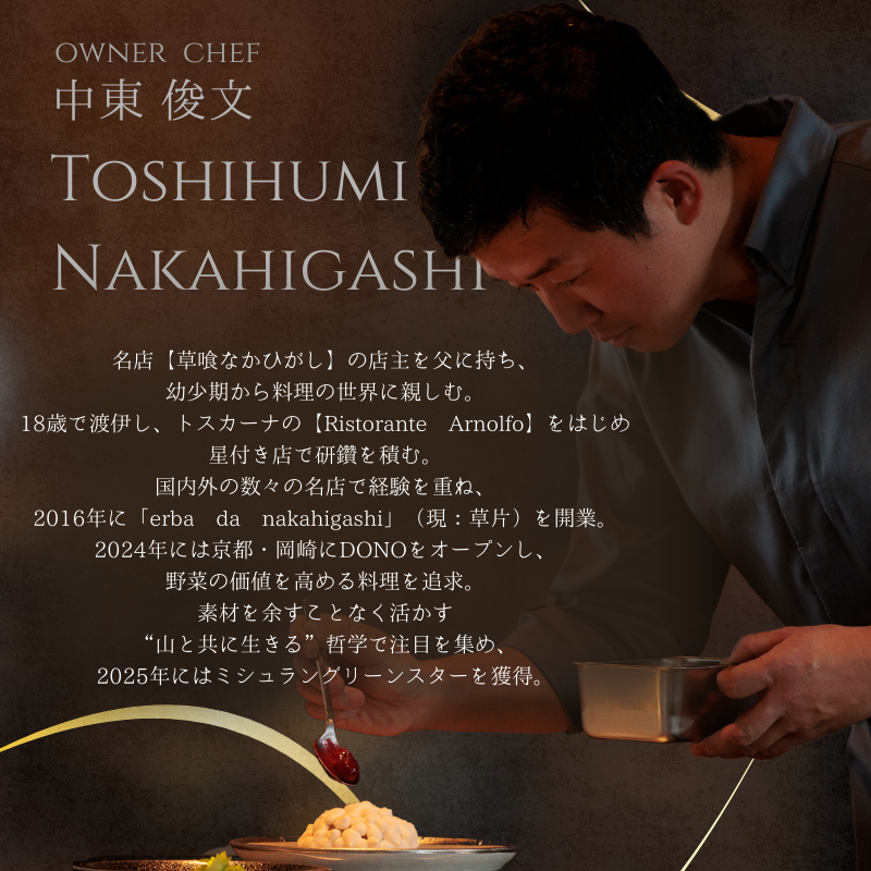 【 京都 東山 イタリアン 】 ristorante DONO 「 愛南町 の恵み 」 食事券 1名様分