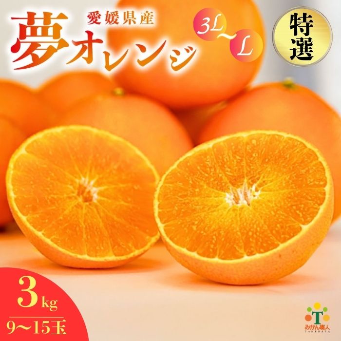 【特選品】 みかん職人の夢オレンジ３kg 【期間：11月中旬～1月中旬】 みかん 愛果28号 紅マドンナ と同品種 紅まどんな と同品種 柑橘 果物 果実 フルーツ かんきつ デザート ミカン 夢オレンジ 贈答 プレゼント ギフト 贈り物 特選  年末 年始 愛媛県 愛南町 みかん職人武田屋