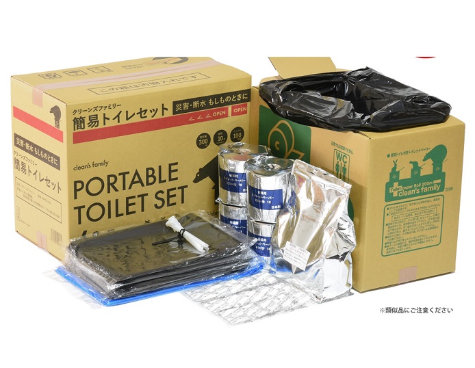 【E06012】クリーンズファミリー簡易トイレ付トイレセット100回
