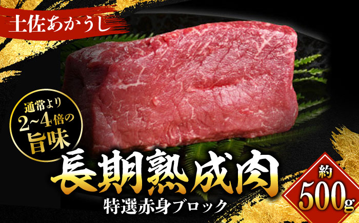 エイジング工法 熟成肉 土佐あかうし 特選赤身 ブロック 約500g 冷凍 【株式会社LATERAL】 [ATAY011]