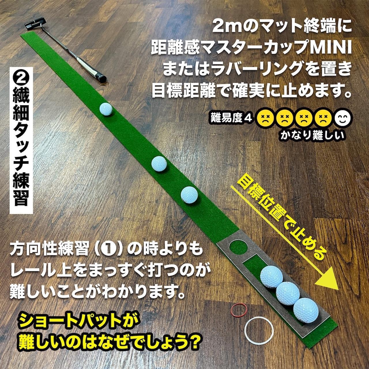 タッチがわかるパット練習レール 1枚（高速ベント） パターマット工房