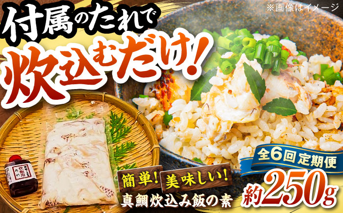 【6回定期便】高知県産「真鯛」炊込みの素 3合炊込み用タレ付 【興洋フリーズ株式会社】 [ATBX098]