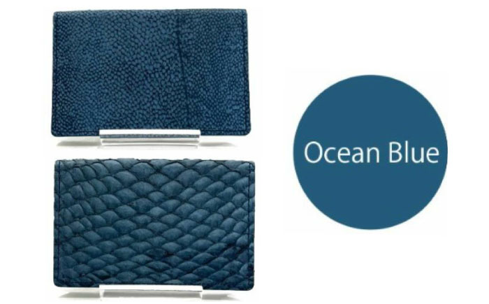 【Ocean Blue】Ocean Leather 名刺入れ【マダイ】L【興洋フリーズ株式会社】 [ATBX066-02]