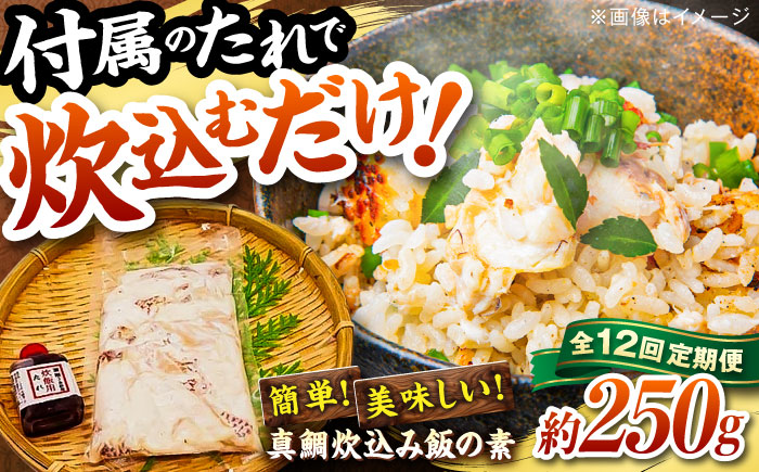 【12回定期便】高知県産「真鯛」炊込みの素 3合炊込み用タレ付 【興洋フリーズ株式会社】 [ATBX099]