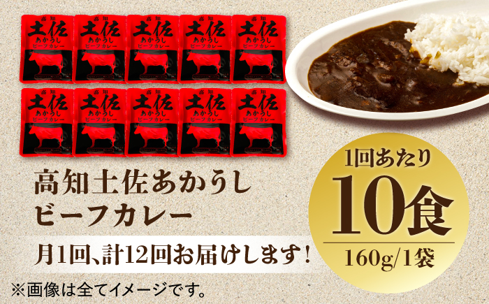 【12回定期便】高知土佐あかうしビーフカレー 10食セット/ レトルト カレー あか牛 土佐あかうし 牛肉 牛カレー 保存食 常備 人気 おすすめ 高知市 【株式会社 四国健商】 [ATAF139]